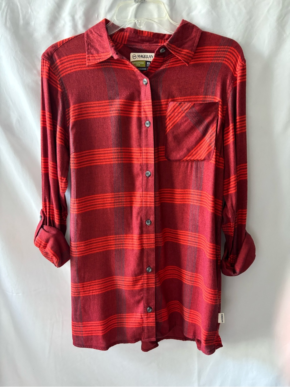 Magellan Boyfriend Fit Plaid Flannel, XS
